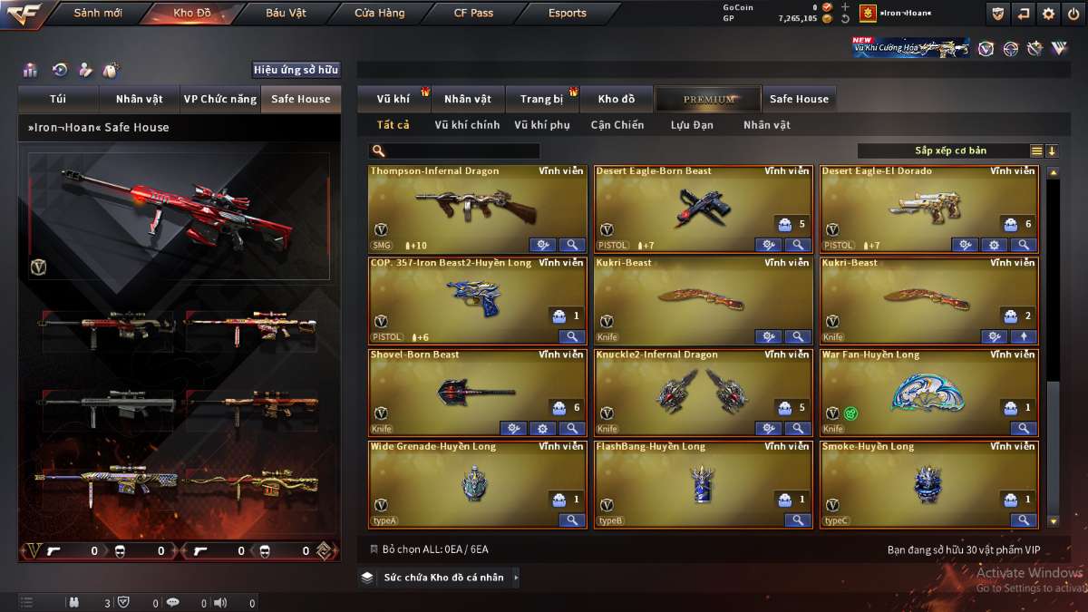shop acc cf uy tin gia re